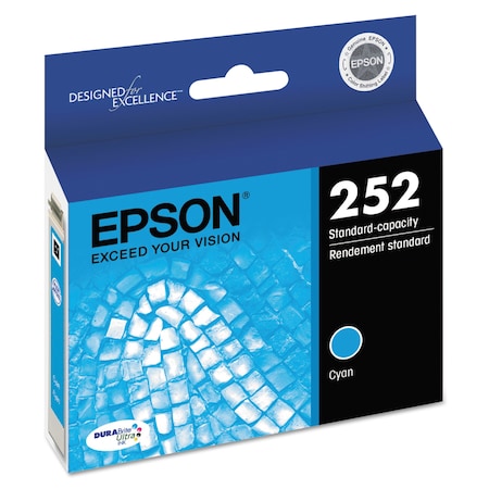 Epson T252220-S (252) DURABrite Ultra Ink, Cyan T252220-S